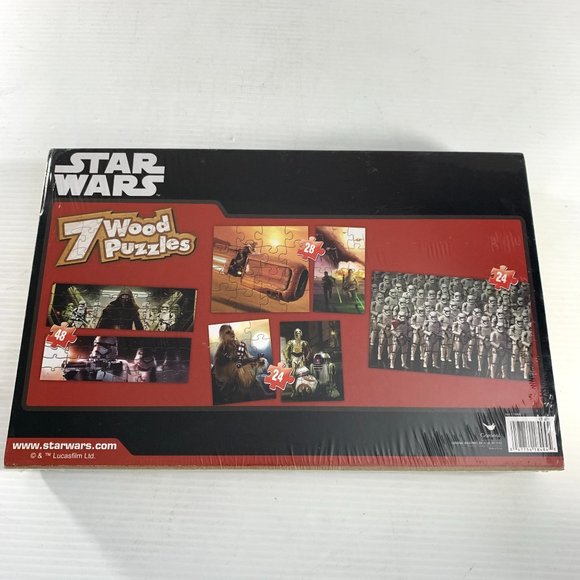 Disney Star Wars Force Awakens Wood Jigsaw Puzzles Wooden Storage Box - Picture 2 of 5